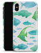 Vivid Blue Watercolor Sea Creatures - iPhone X Clipit Case