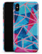 Vivid Blue and Pink Sharp Shapes - iPhone X Clipit Case