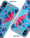 Vivid Blue and Pink Sharp Shapes - iPhone X Clipit Case