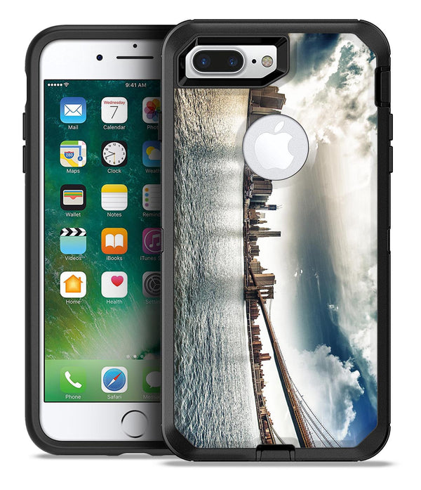 Vivid Cloudy Sky Over The City Skyline - iPhone 7 or 7 Plus Commuter Case Skin Kit