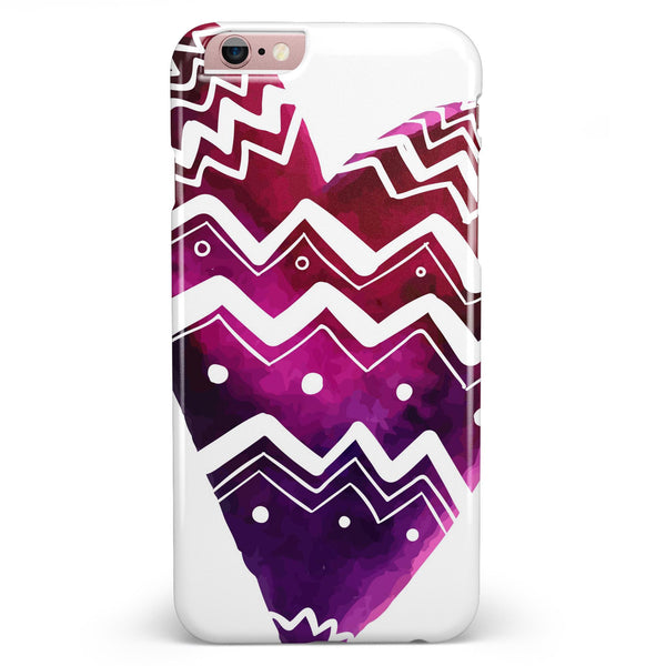 Vivid Colorful Chevron Water Heart iPhone 6/6s or 6/6s Plus INK-Fuzed Case