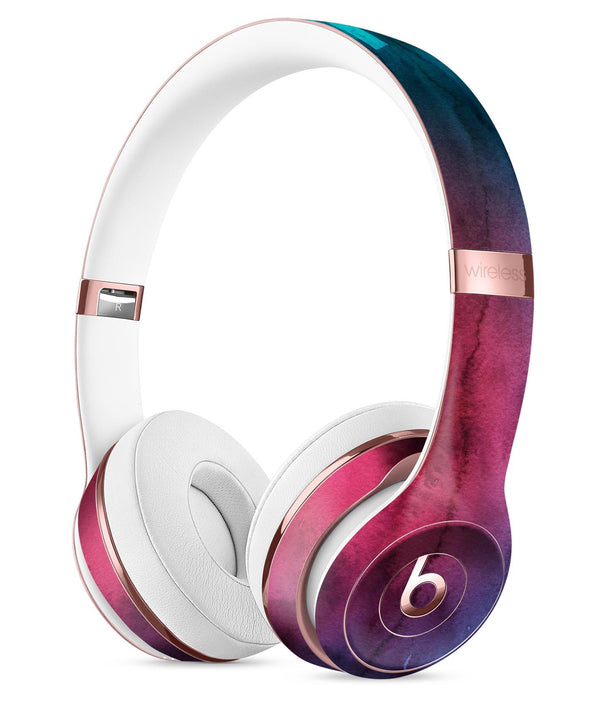 Vivid Pink 869 Absorbed Watercolor Texture Full-Body Skin Kit for the Beats by Dre Solo 3 Wireless Headphones
