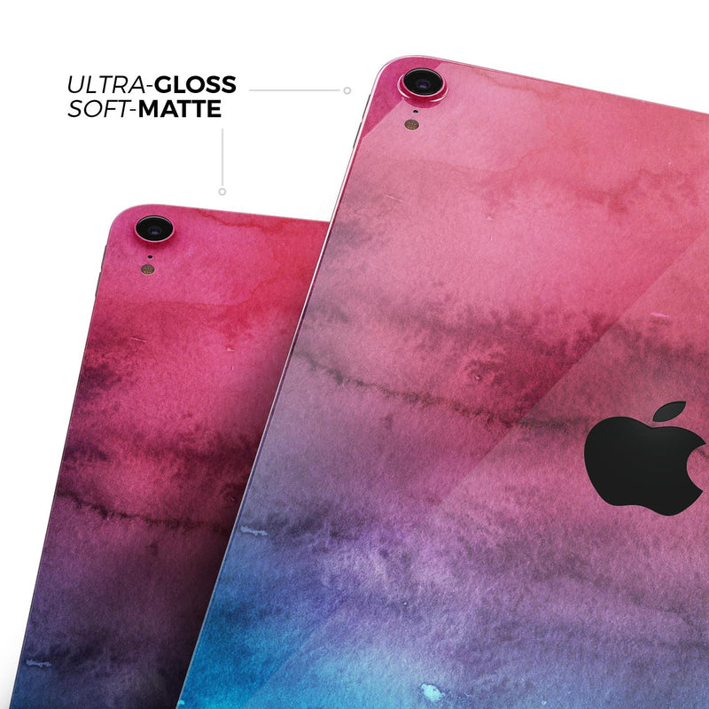 Vivid Pink 869 Absorbed Watercolor Texture - Full Body Skin Decal for the Apple iPad Pro 12.9", 11", 10.5", 9.7", Air or Mini (All Models Available)
