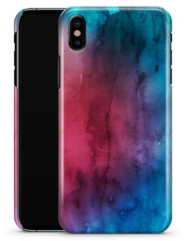 Vivid Pink 869 Absorbed Watercolor Texture - iPhone X Clipit Case