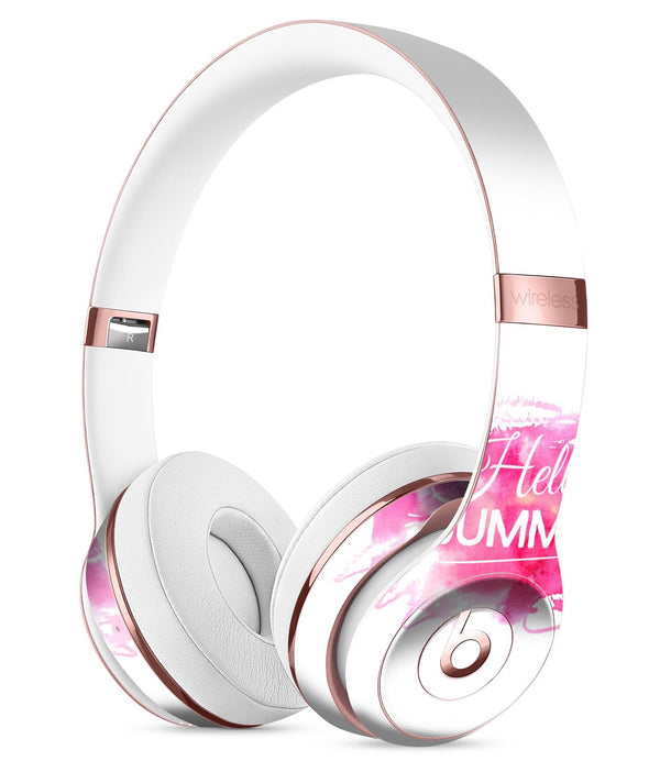 Vivid Pink Hello Summer Full-Body Skin Kit for the Beats by Dre Solo 3 Wireless Headphones