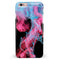 Vivid Pink and Teal liquid Cloud iPhone 6/6s or 6/6s Plus INK-Fuzed Case