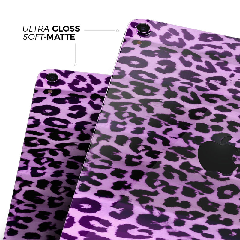 Vivid Purple Leopard Print - Full Body Skin Decal for the Apple iPad Pro 12.9", 11", 10.5", 9.7", Air or Mini (All Models Available)