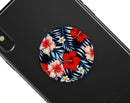 Vivid Tropical Red Floral v1 - Skin Kit for PopSockets and other Smartphone Extendable Grips & Stands