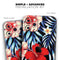 Vivid Tropical Red Floral v1 - Skin-Kit compatible with the Apple iPhone 12, 12 Pro Max, 12 Mini, 11 Pro or 11 Pro Max (All iPhones Available)
