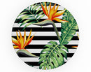 Vivid Tropical Stripe Floral v1 - Skin Kit for PopSockets and other Smartphone Extendable Grips & Stands