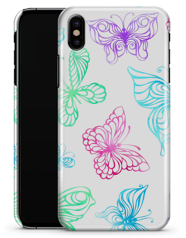 Vivid Vector Butterflies - iPhone X Clipit Case