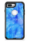Washed Ocean Blue 402 Absorbed Watercolor Texture - iPhone 7 or 7 Plus Commuter Case Skin Kit