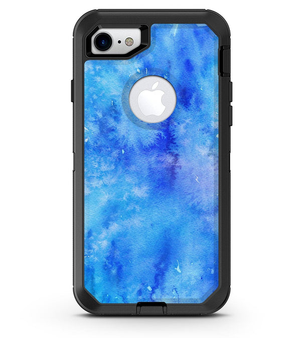 Washed Ocean Blue 402 Absorbed Watercolor Texture - iPhone 7 or 8 OtterBox Case & Skin Kits