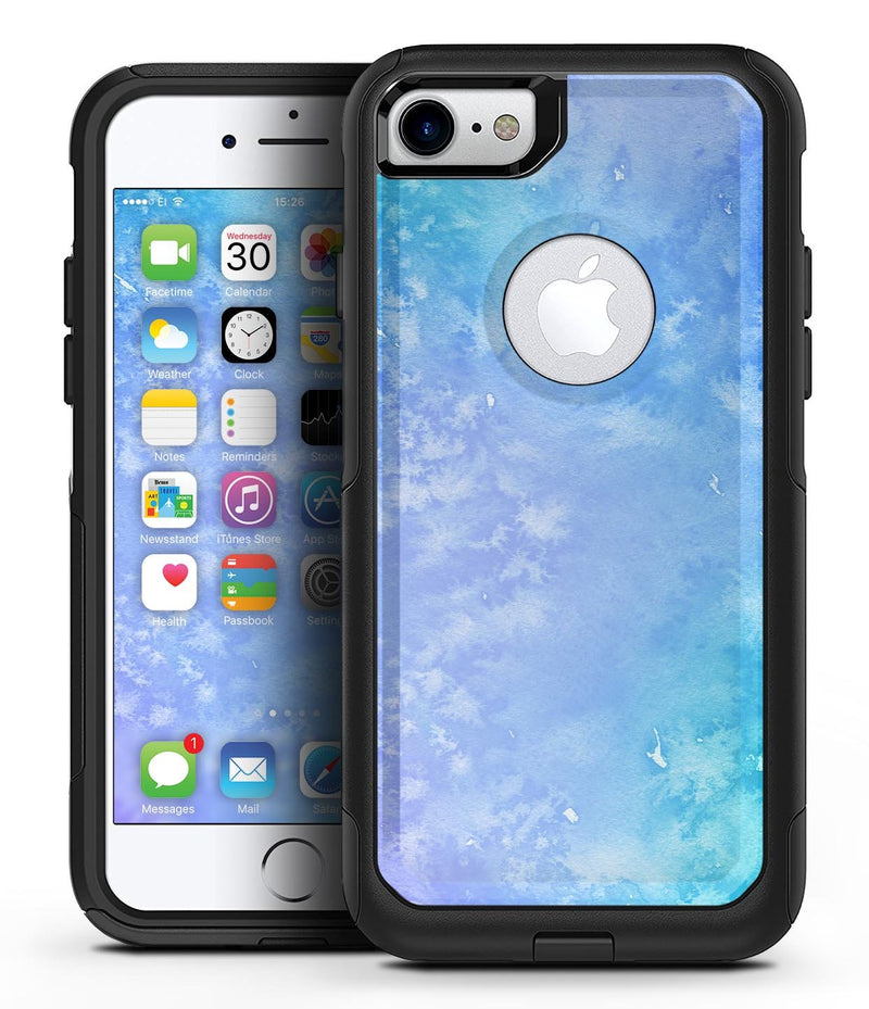 Washed Ocean Blue 42 Absorbed Watercolor Texture - iPhone 7 or 8 OtterBox Case & Skin Kits
