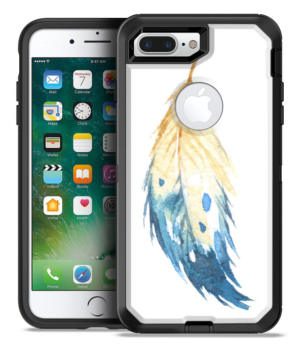 WaterColor DreamFeathers v8 - iPhone 7 or 7 Plus Commuter Case Skin Kit