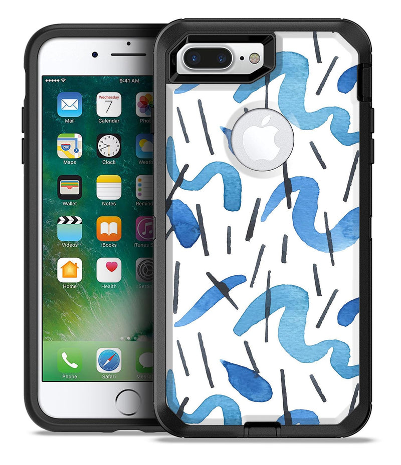 WaterColors Under the Scope - iPhone 7 or 7 Plus Commuter Case Skin Kit