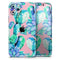 Watercolor Cactus Succulent Bloom V10 - Skin-Kit compatible with the Apple iPhone 12, 12 Pro Max, 12 Mini, 11 Pro or 11 Pro Max (All iPhones Available)