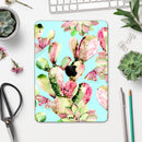 Watercolor Cactus Succulent Bloom V3 - Full Body Skin Decal for the Apple iPad Pro 12.9", 11", 10.5", 9.7", Air or Mini (All Models Available)