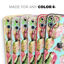 Watercolor Cactus Succulent Bloom V3 - Skin-Kit compatible with the Apple iPhone 12, 12 Pro Max, 12 Mini, 11 Pro or 11 Pro Max (All iPhones Available)
