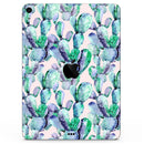 Watercolor Cactus Succulent Bloom V9 - Full Body Skin Decal for the Apple iPad Pro 12.9", 11", 10.5", 9.7", Air or Mini (All Models Available)