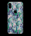 Watercolor Cactus Succulent Bloom V9 - iPhone XS MAX, XS/X, 8/8+, 7/7+, 5/5S/SE Skin-Kit (All iPhones Avaiable)