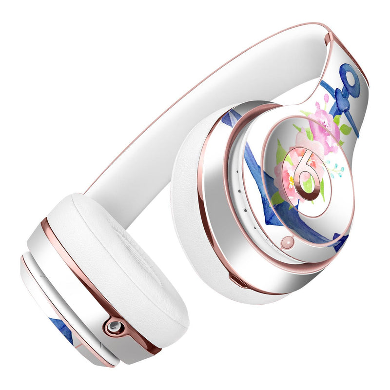 Watercolor Floral Anchor Full-Body Skin Kit for the Beats by Dre Solo 3 Wireless Headphones