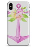 Watercolor Floral Anchor Sprout - iPhone X Clipit Case