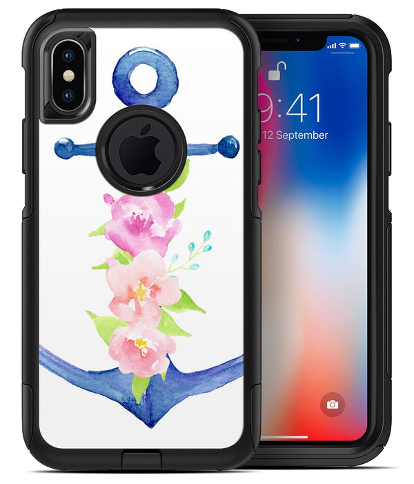Watercolor Floral Anchor - iPhone X OtterBox Case & Skin Kits
