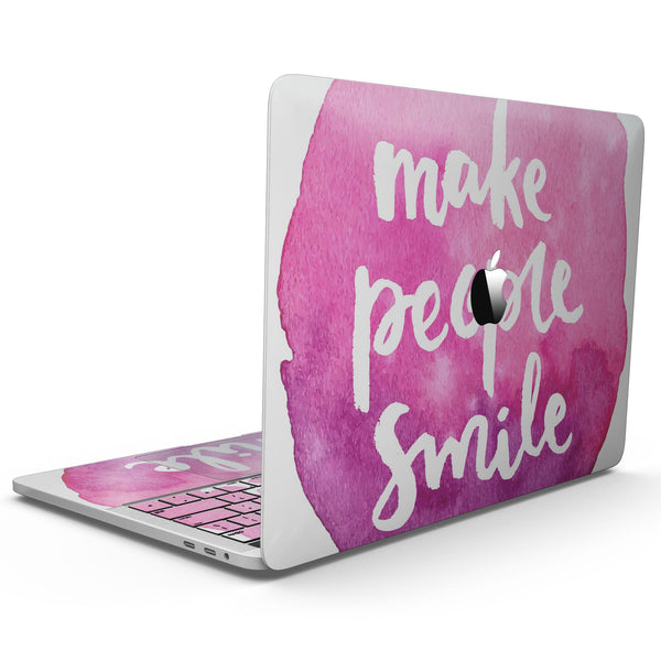 MacBook Pro with Touch Bar Skin Kit - Watercolor_Pink_Make_People_Smile-MacBook_13_Touch_V9.jpg?