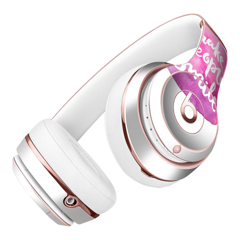 Watercolor Pink Make People Smile Full-Body Skin Kit for the Beats by Dre Solo 3 Wireless Headphones