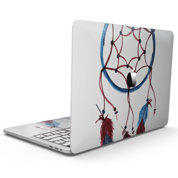 MacBook Pro with Touch Bar Skin Kit - Watercolor_Red_and_Blue_Toned_Dream_Catcher-MacBook_13_Touch_V9.jpg?