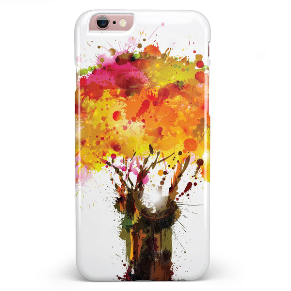 Watercolor Splattered Tree iPhone 6/6s or 6/6s Plus INK-Fuzed Case