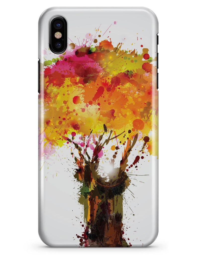 Watercolor Splattered Tree - iPhone X Clipit Case
