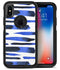 Watercolor Strokes of Blue on Black 2 - iPhone X OtterBox Case & Skin Kits