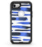 Watercolor Strokes of Blue on Black 4 - iPhone 7 or 8 OtterBox Case & Skin Kits