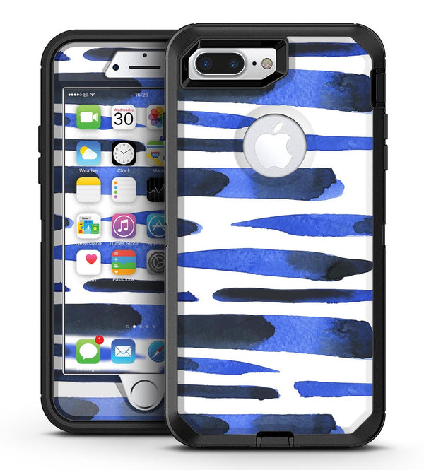 Watercolor Strokes of Blue on Black - iPhone 7 Plus/8 Plus OtterBox Case & Skin Kits