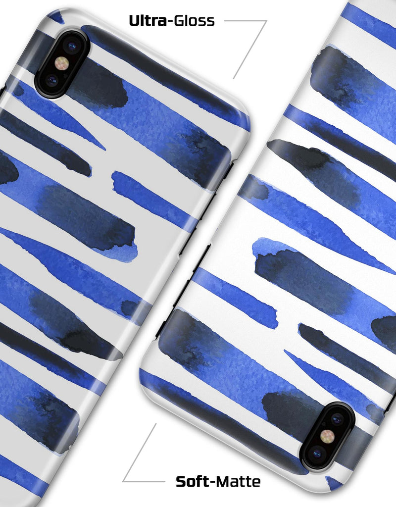 Watercolor Strokes of Blue on Black - iPhone X Clipit Case