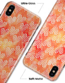 Watercolored Fire with White Tiny Hearts - iPhone X Clipit Case