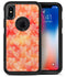 Watercolored Fire with White Tiny Hearts - iPhone X OtterBox Case & Skin Kits