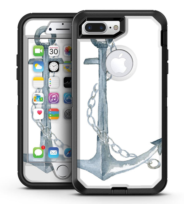 Watercolored Grungy Chained Anchor - iPhone 7 Plus/8 Plus OtterBox Case & Skin Kits