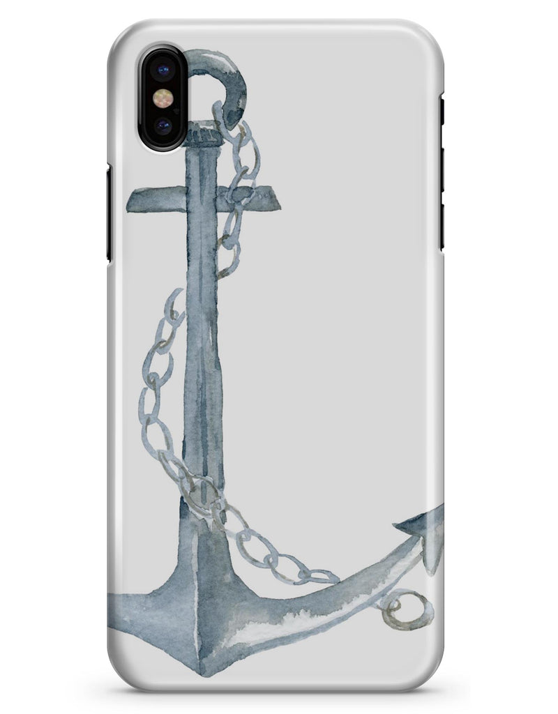 Watercolored Grungy Chained Anchor - iPhone X Clipit Case