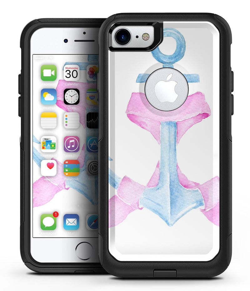 Watercolored Ribbon on Anchor - iPhone 7 or 8 OtterBox Case & Skin Kits