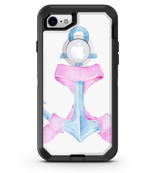Watercolored Ribbon on Anchor - iPhone 7 or 8 OtterBox Case & Skin Kits