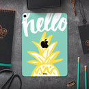 Well Hello Pineapple - Full Body Skin Decal for the Apple iPad Pro 12.9", 11", 10.5", 9.7", Air or Mini (All Models Available)
