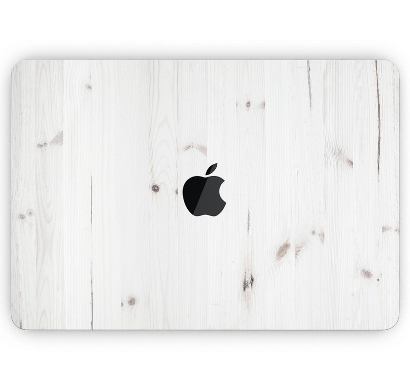 White Vertical Wood Planks  - Skin Decal Wrap Kit Compatible with the Apple MacBook Pro, Pro with Touch Bar or Air (11", 12", 13", 15" & 16" - All Versions Available)