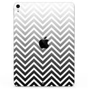 White & Gradient Sharp Chevron - Full Body Skin Decal for the Apple iPad Pro 12.9", 11", 10.5", 9.7", Air or Mini (All Models Available)