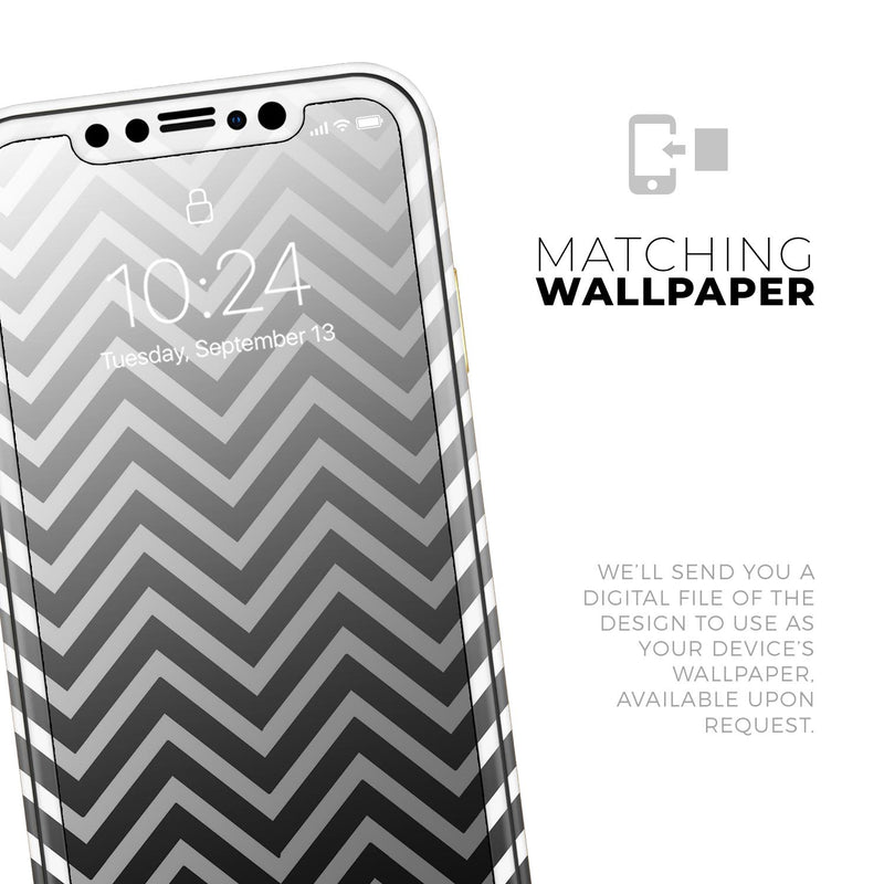 White & Gradient Sharp Chevron - Skin-Kit compatible with the Apple iPhone 12, 12 Pro Max, 12 Mini, 11 Pro or 11 Pro Max (All iPhones Available)