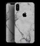 White & Grey Marble Surface V1 - iPhone XS MAX, XS/X, 8/8+, 7/7+, 5/5S/SE Skin-Kit (All iPhones Avaiable)