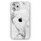 White & Grey Marble Surface V1 - Skin-Kit compatible with the Apple iPhone 12, 12 Pro Max, 12 Mini, 11 Pro or 11 Pro Max (All iPhones Available)