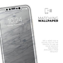 White & Grey Marble Surface V2 - Skin-Kit compatible with the Apple iPhone 12, 12 Pro Max, 12 Mini, 11 Pro or 11 Pro Max (All iPhones Available)